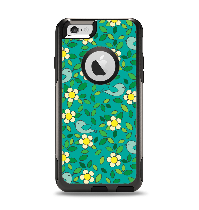 The Shades of Green Vector Flower-Bed Apple iPhone 6 Otterbox Commuter Case Skin Set