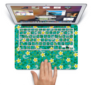 The Shades of Green Vertical Stripes Skin Set for the Apple MacBook Pr ...