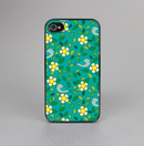 The Shades of Green Vector Flower-Bed Skin-Sert for the Apple iPhone 4-4s Skin-Sert Case