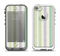 The Shades of Green Vertical Stripes Apple iPhone 5-5s LifeProof Fre Case Skin Set