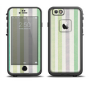 The Shades of Green Vertical Stripes Apple iPhone 6/6s LifeProof Fre Case Skin Set