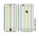 The Shades of Green Vertical Stripes Sectioned Skin Series for the Apple iPhone 6s Plus
