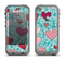 The Sharded Hearts On Teal Apple iPhone 5c LifeProof Nuud Case Skin Set