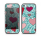 The Sharded Hearts On Teal Skin Set for the iPhone 5-5s Skech Glow Case