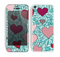 The Sharded Hearts On Teal Skin for the Apple iPhone 5c