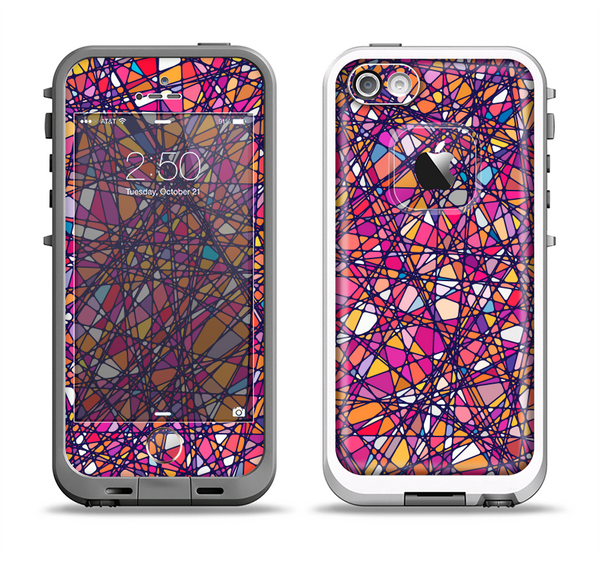 The Shards of Neon Color Apple iPhone 5-5s LifeProof Fre Case Skin Set