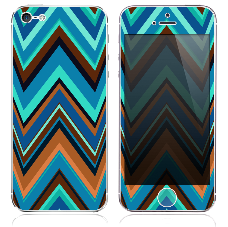 The Sharp Abstract Chevron Pattern V9 Skin for the iPhone 3, 4-4s, 5-5s or 5c