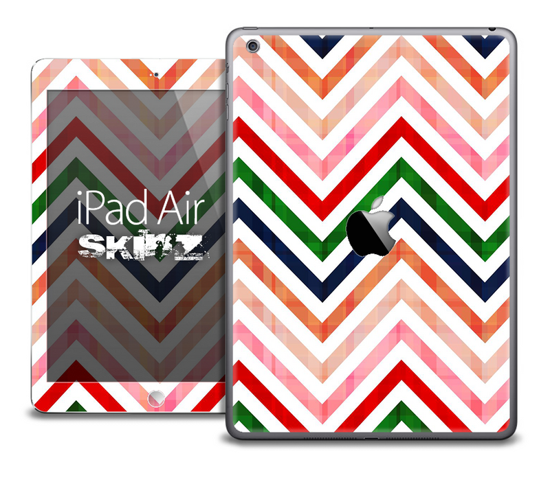 The Sharp Fall Colored Chevron Pattern Skin for the iPad Air