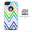The Sharp Fun Colored Chevron Pattern Skin For The iPhone 4-4s or 5-5s Otterbox Commuter Case