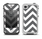 The Sharp Gray & White Chevron Pattern Apple iPhone 4-4s LifeProof Fre Case Skin Set