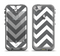 The Sharp Gray & White Chevron Pattern Apple iPhone 5c LifeProof Fre Case Skin Set