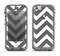 The Sharp Gray & White Chevron Pattern Apple iPhone 5c LifeProof Nuud Case Skin Set