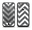 The Sharp Gray & White Chevron Pattern Apple iPhone 6/6s LifeProof Fre Case Skin Set