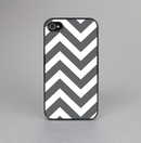 The Sharp Gray & White Chevron Pattern Skin-Sert for the Apple iPhone 4-4s Skin-Sert Case