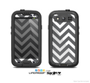 The Sharp Gray & White Chevron Pattern Skin For The Samsung Galaxy S3 LifeProof Case