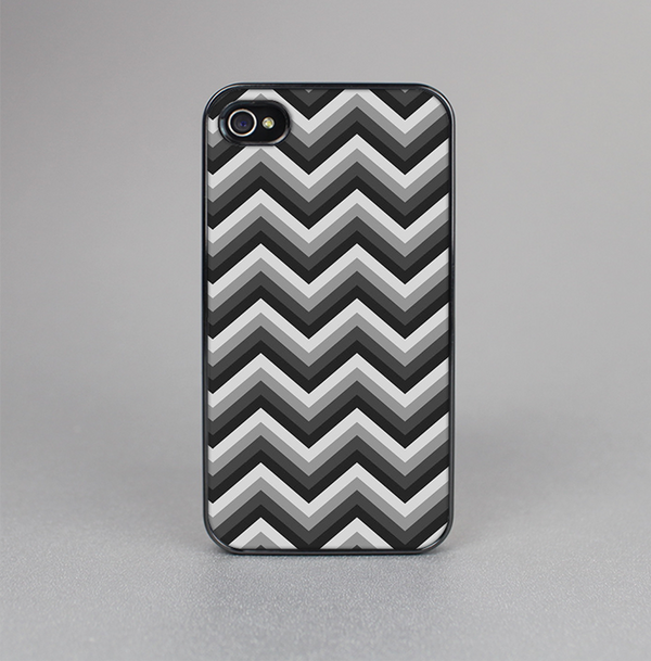The Sharp Layered Black & Gray Chevron Pattern Skin-Sert for the Apple iPhone 4-4s Skin-Sert Case
