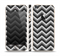 The Sharp Layered Black & Gray Chevron Pattern Skin Set for the Apple iPhone 5s