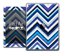 The Sharp Navy and White Chevron Skin for the iPad Air
