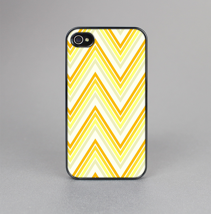 The Sharp Vintage Yellow Chevron Skin-Sert for the Apple iPhone 4-4s Skin-Sert Case