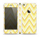 The Sharp Vintage Yellow Chevron Skin Set for the Apple iPhone 5s
