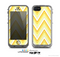 The Sharp Vintage Yellow Chevron Skin for the Apple iPhone 5c LifeProof Case