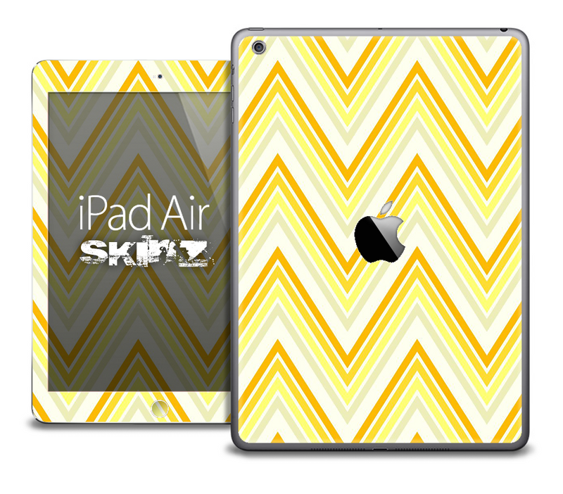 The Sharp Yellow Chevron Pattern Skin for the iPad Air