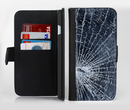 The Shattered Glass Ink-Fuzed Leather Folding Wallet Credit-Card Case for the Apple iPhone 6/6s, 6/6s Plus, 5/5s and 5c