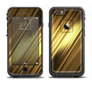 The Shimmering Slanted Gold Texture Apple iPhone 6/6s LifeProof Fre Case Skin Set