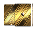 The Shimmering Slanted Gold Texture Full Body Skin Set for the Apple iPad Mini 3