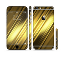 The Shimmering Slanted Gold Texture Sectioned Skin Series for the Apple iPhone 6/6s Plus
