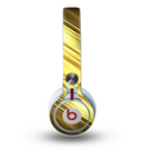 The Shimmering Slanted Gold Texture Skin for the Beats by Dre Mixr Headphones