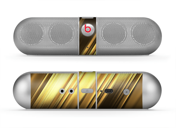 The Shimmering Slanted Gold Texture Skin for the Beats by Dre Pill Bluetooth Speaker