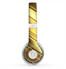 The Shimmering Slanted Gold Texture Skin for the Beats by Dre Solo 2 Headphones
