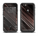 The Shiny Brown Highlighted Line-Surface Apple iPhone 6/6s LifeProof Fre Case Skin Set
