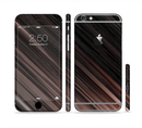 The Shiny Brown Highlighted Line-Surface Sectioned Skin Series for the Apple iPhone 6s Plus
