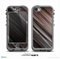 The Shiny Brown Highlighted Line-Surface Skin for the iPhone 5c nüüd LifeProof Case