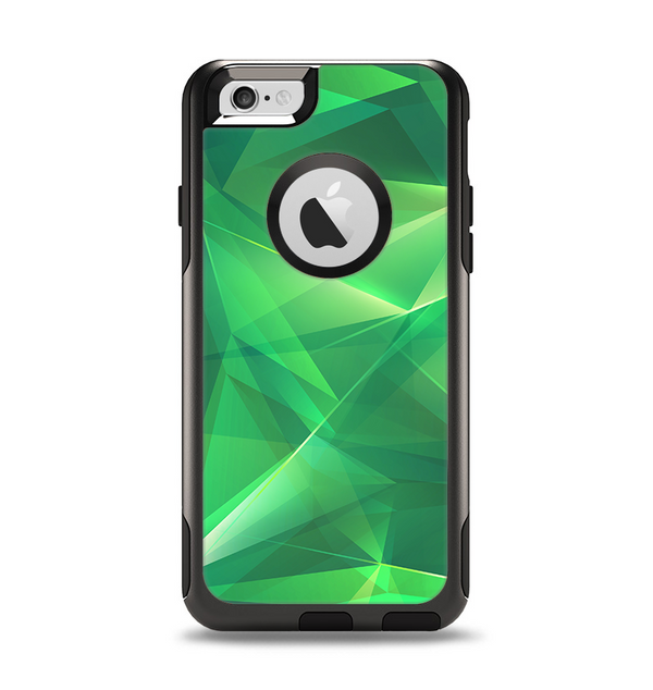 The Shiny Vector Green Crystals Apple iPhone 6 Otterbox Commuter Case Skin Set