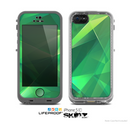The Shiny Vector Green Crystals Skin for the Apple iPhone 5c LifeProof Case