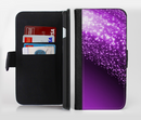 The Shower of Purple Rain Ink-Fuzed Leather Folding Wallet Credit-Card Case for the Apple iPhone 6/6s, 6/6s Plus, 5/5s and 5c