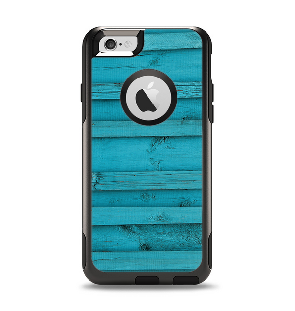 The Signature Blue Wood Planks Apple iPhone 6 Otterbox Commuter Case Skin Set