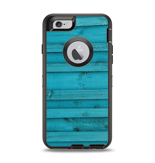The Signature Blue Wood Planks Apple iPhone 6 Otterbox Defender Case Skin Set