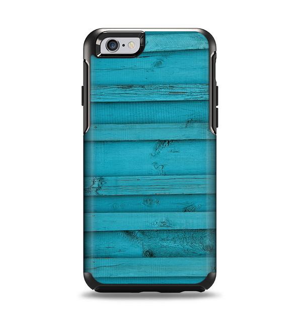 The Signature Blue Wood Planks Apple iPhone 6 Otterbox Symmetry Case Skin Set