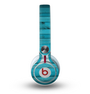 The Signature Blue Wood Planks Skin for the Beats by Dre Mixr Headphones