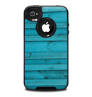 The Signature Blue Wood Planks Skin for the iPhone 4-4s OtterBox Commuter Case