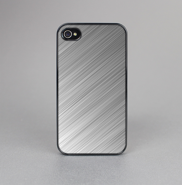 The Silver Brushed Aluminum Surface Skin-Sert for the Apple iPhone 4-4s Skin-Sert Case