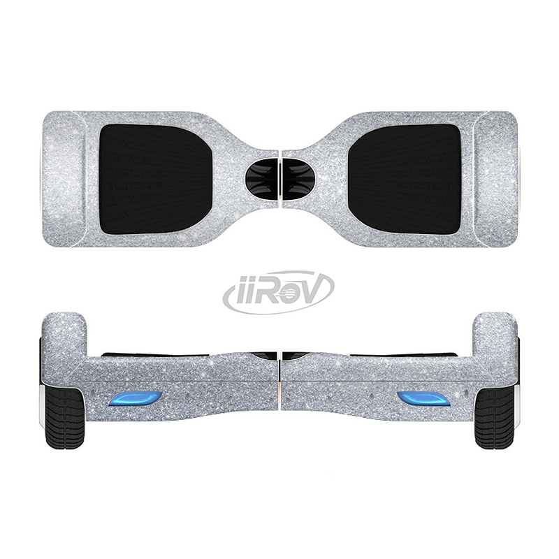 The Silver Sparkly Glitter Ultra Metallic Full-Body Skin Set for the Smart Drifting SuperCharged iiRov HoverBoard