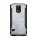 The Silver Sparkly Glitter Ultra Metallic Samsung Galaxy S5 Otterbox Commuter Case Skin Set