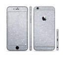 The Silver Sparkly Glitter Ultra Metallic Sectioned Skin Series for the Apple iPhone 6 Plus
