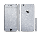 The Silver Sparkly Glitter Ultra Metallic Sectioned Skin Series for the Apple iPhone 6/6s Plus