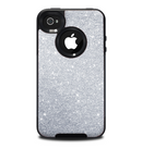 The Silver Sparkly Glitter Ultra Metallic Skin for the iPhone 4-4s OtterBox Commuter Case
